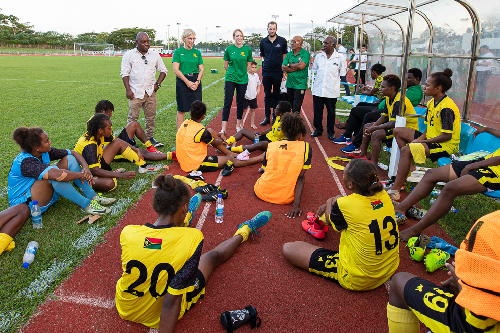 Junior Matildas v Vanuatu. Pic courtesy of Joseph Mayers Junior Matildas v Vanuatu. Pic courtesy of Joseph Mayers