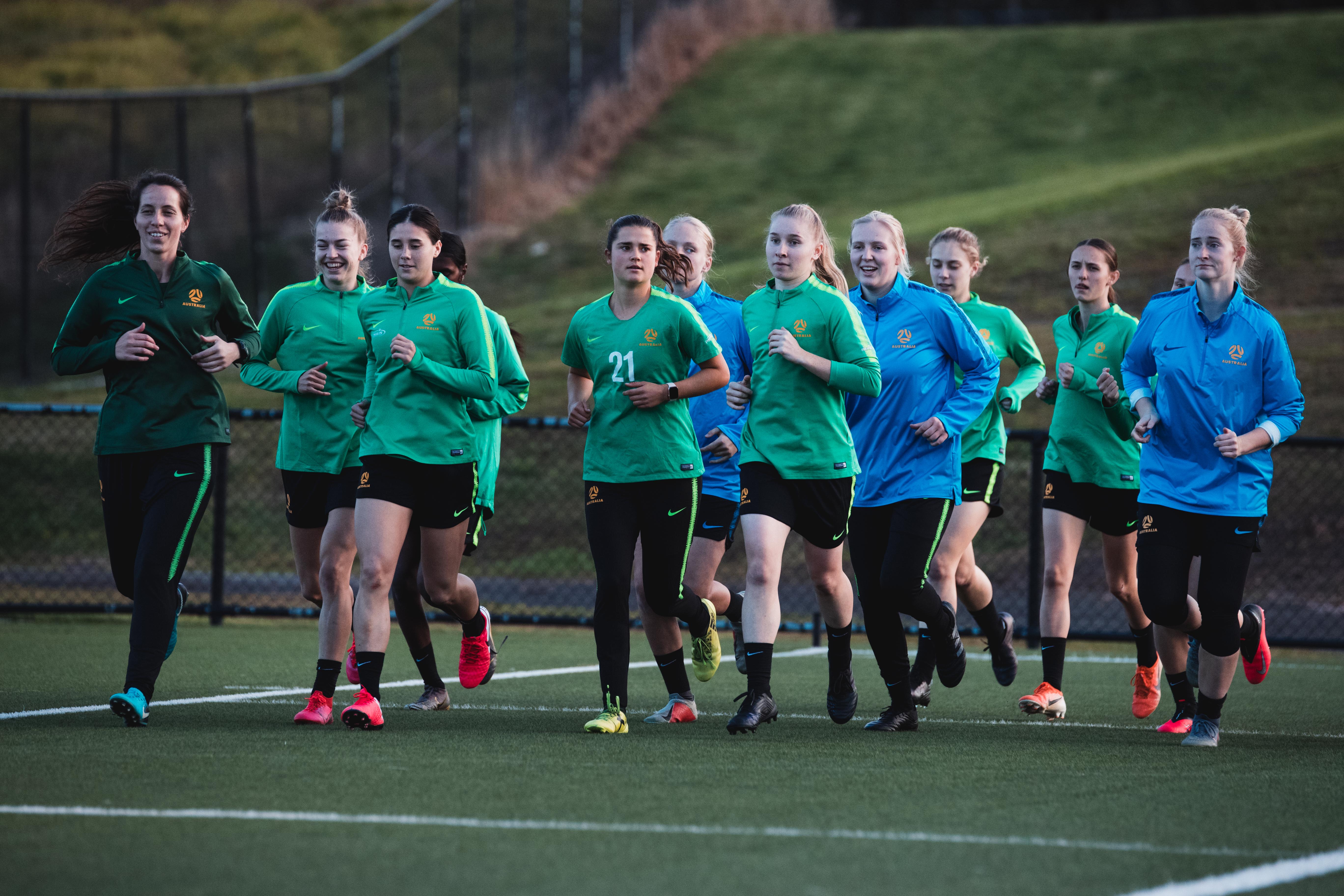 Future Matildas preparing to play Future Matildas preparing to play