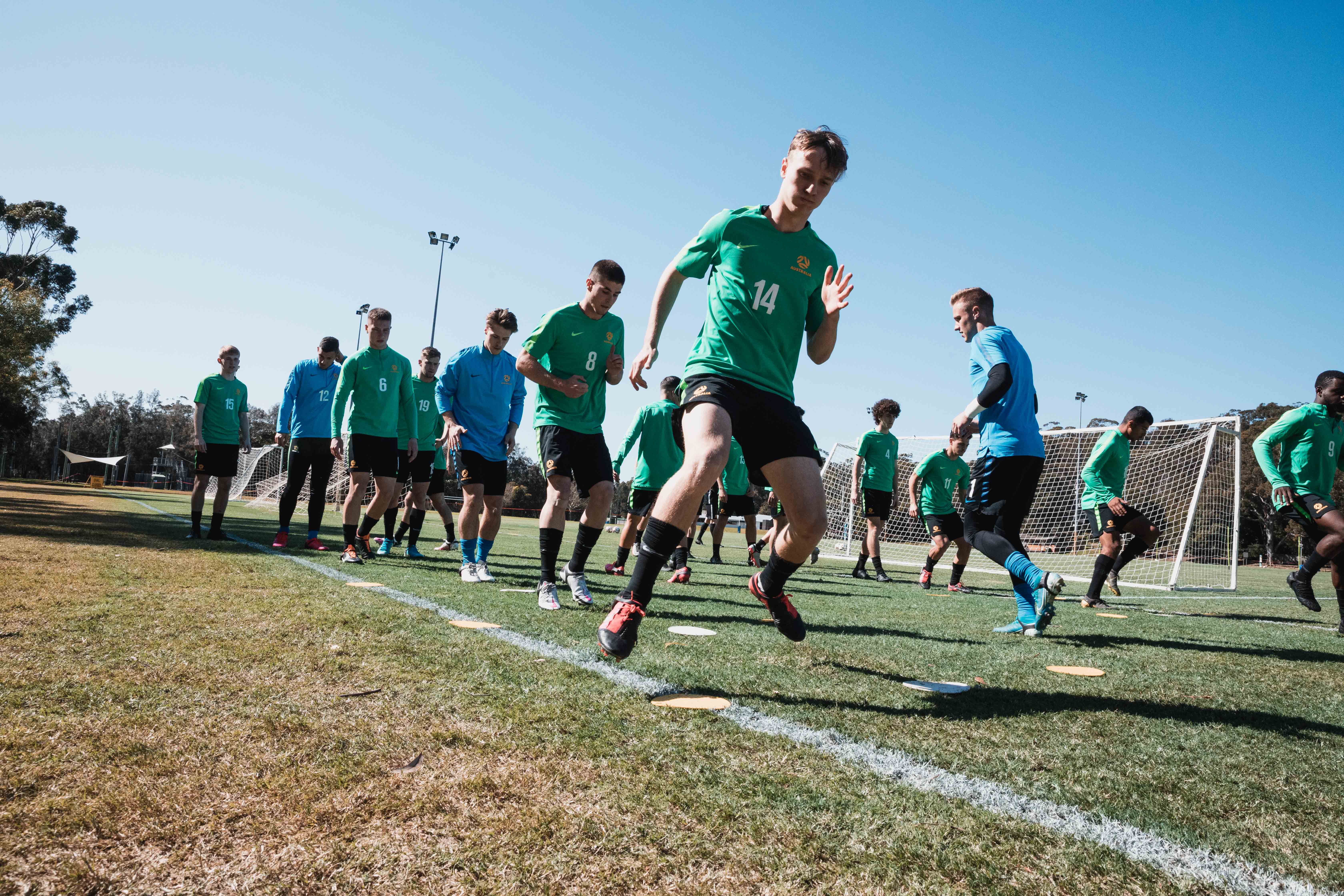 Young Socceroos in camp Young Socceroos in camp