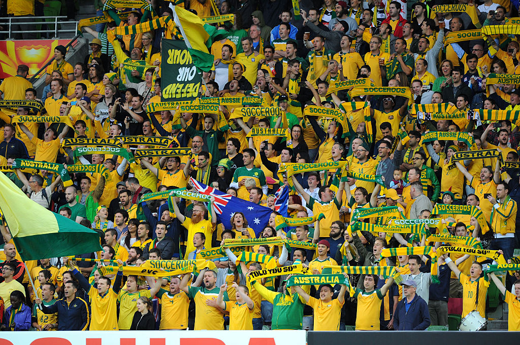 Socceroos fans support Australia at the 2015 AFC Asian Cup in Melbourne Socceroos fans support Australia at the 2015 AFC Asian Cup in Melbourne