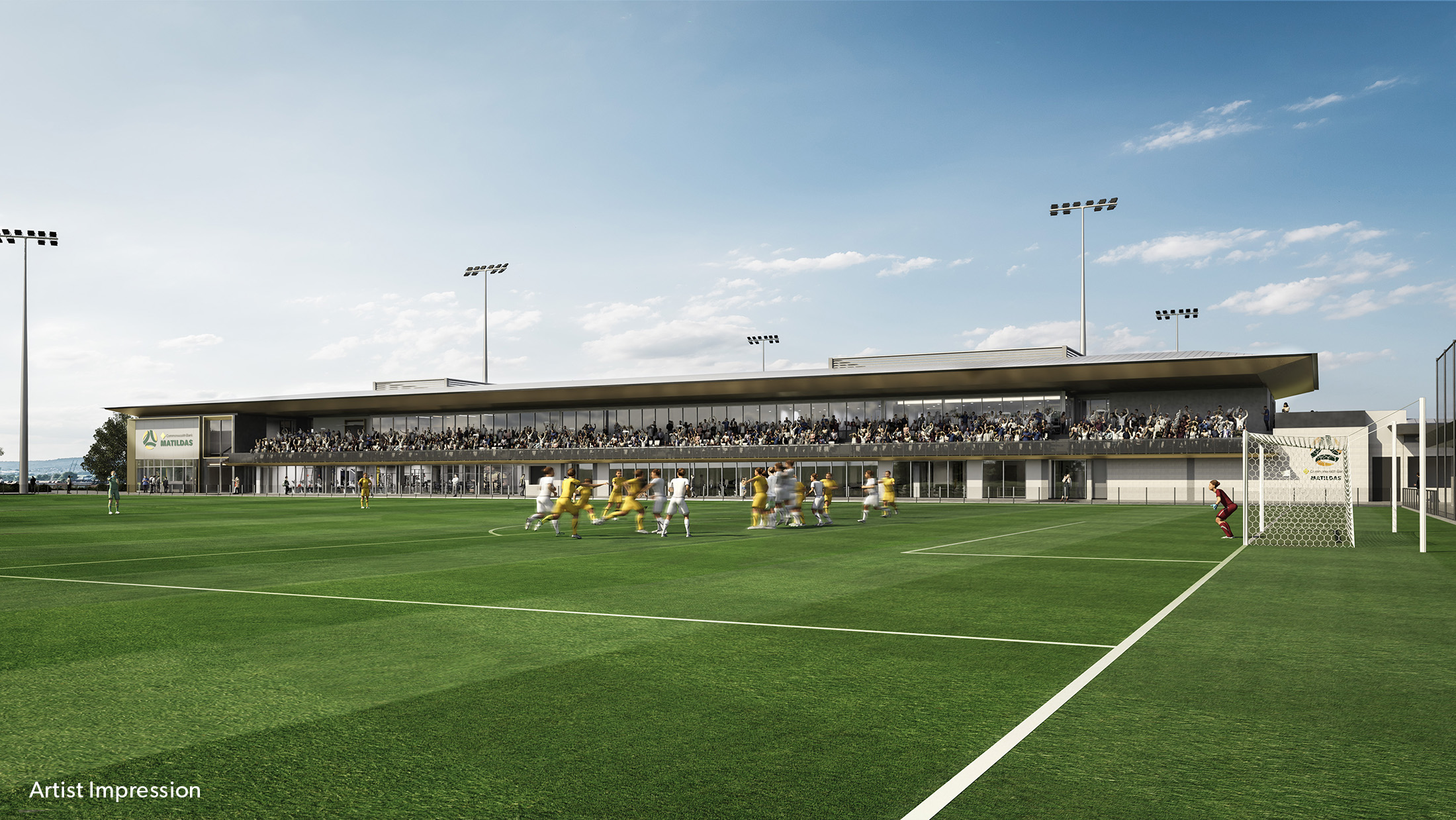 Artist impression: Show pitch with grandstand seating for 800 spectators (Photo: Football Victoria) Artist impression: Show pitch with grandstand seating for 800 spectators (Photo: Football Victoria)