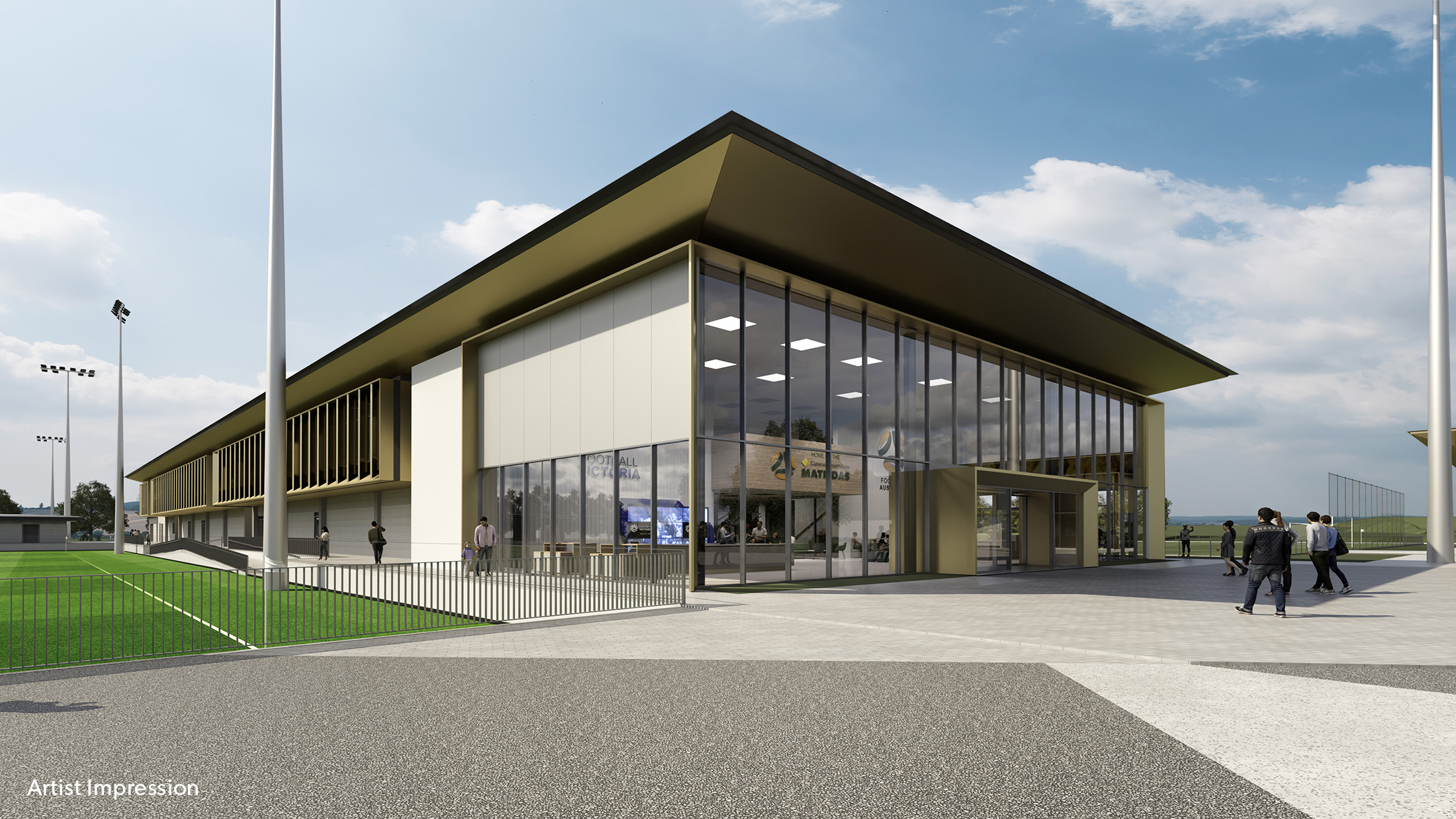 Artist Impression: Main entry of The Home of the Matildas at La Trobe University (Photo: Football Victoria) Artist Impression: Main entry of The Home of the Matildas at La Trobe University (Photo: Football Victoria)