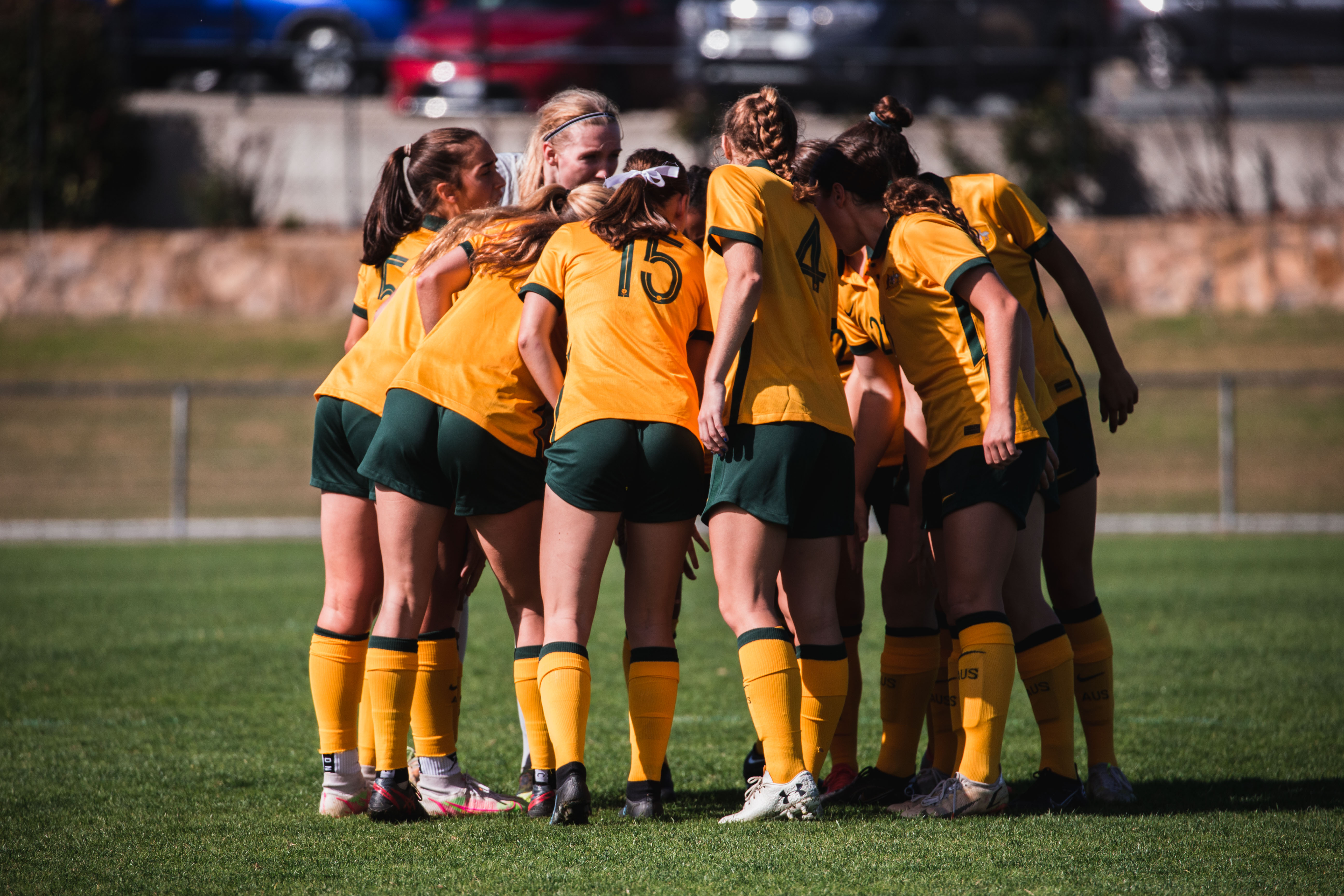 The CommBank Young Matildas in their international friendly against New Zealand in Canberra, April 2022. (Photo: Ann Odong / Football Australia) The CommBank Young Matildas in their international friendly against New Zealand in Canberra, April 2022. (Photo: Ann Odong / Football Australia)