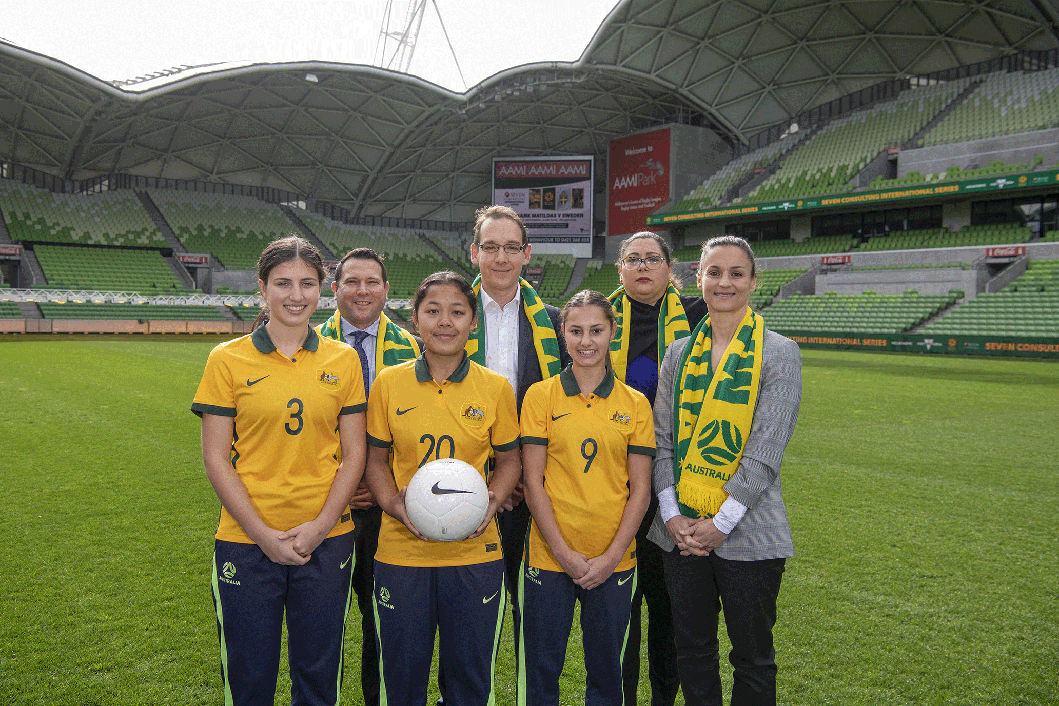 CommBank Matildas v Sweden Match Announcement at AAMI Park CommBank Matildas v Sweden Match Announcement at AAMI Park