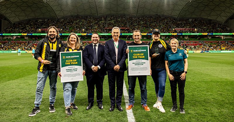 Sunbury United Football Club and Millthorpe Junior Soccer Club named the Metropolitan and Regional Club Changers of the Year. (Photo: Kelsey Zafiridis/Football Australia)