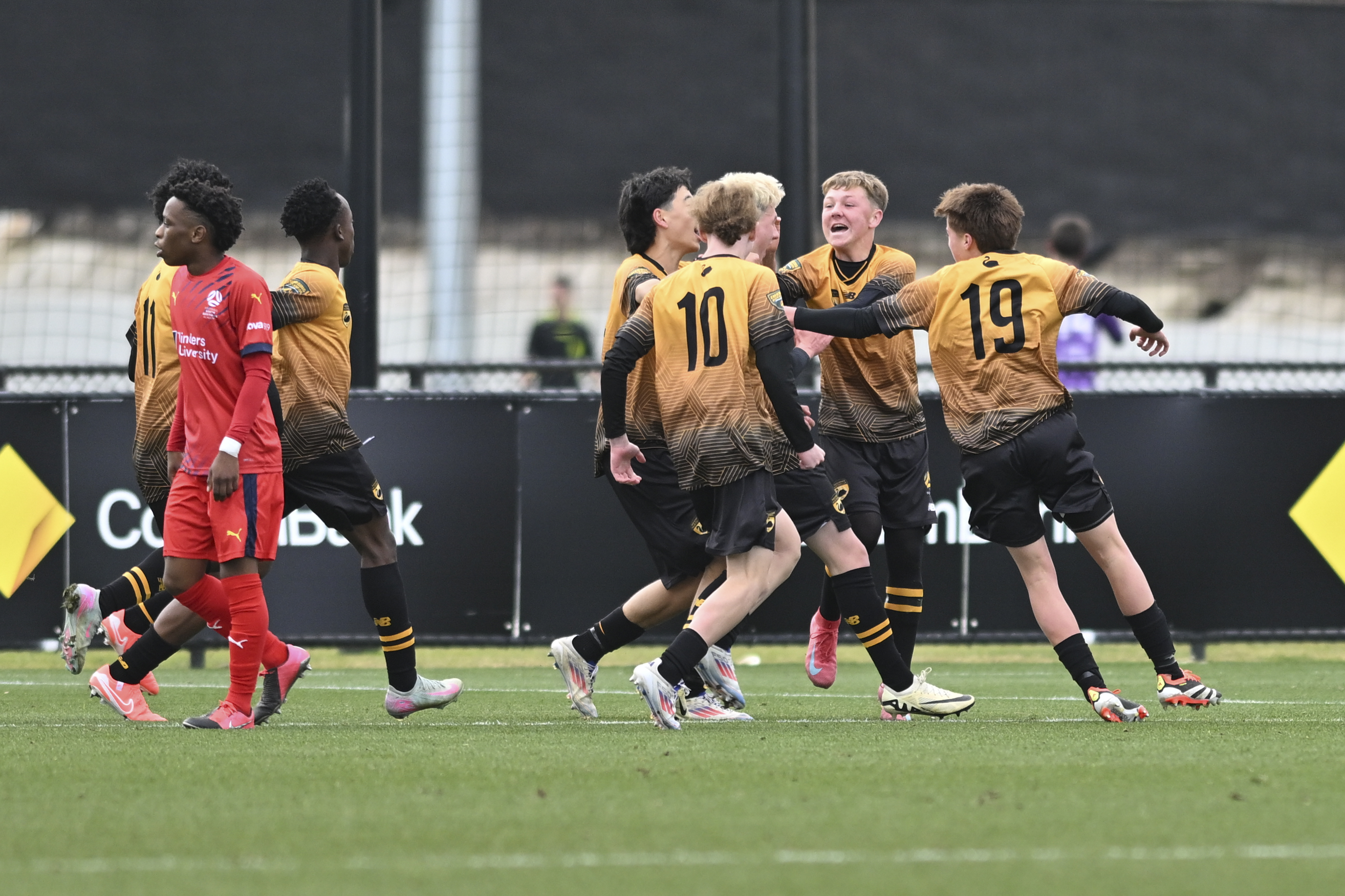 Western Australia Under 16s celebrate a goal
