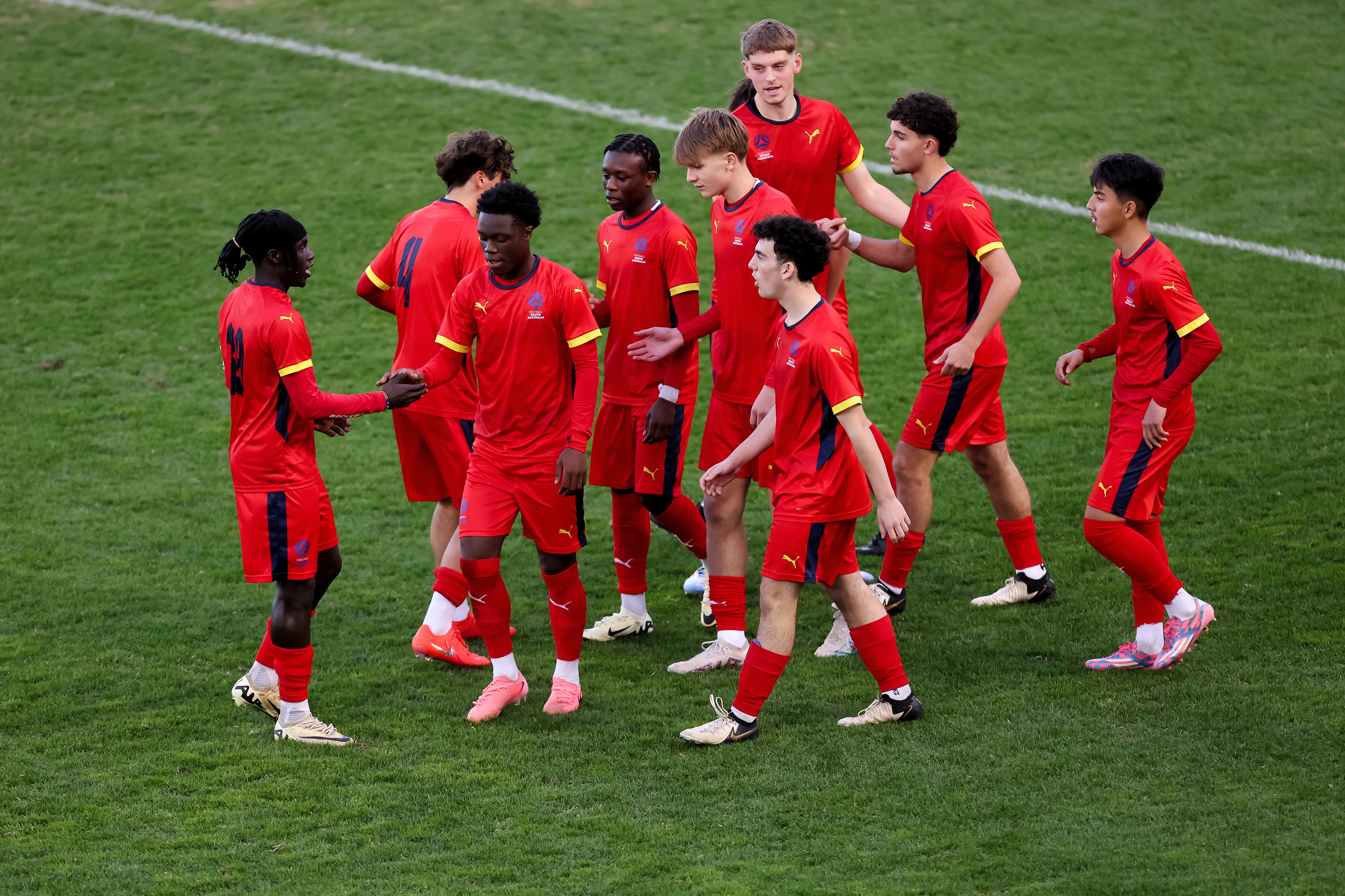South Australia Under 16's side after scoring a goal