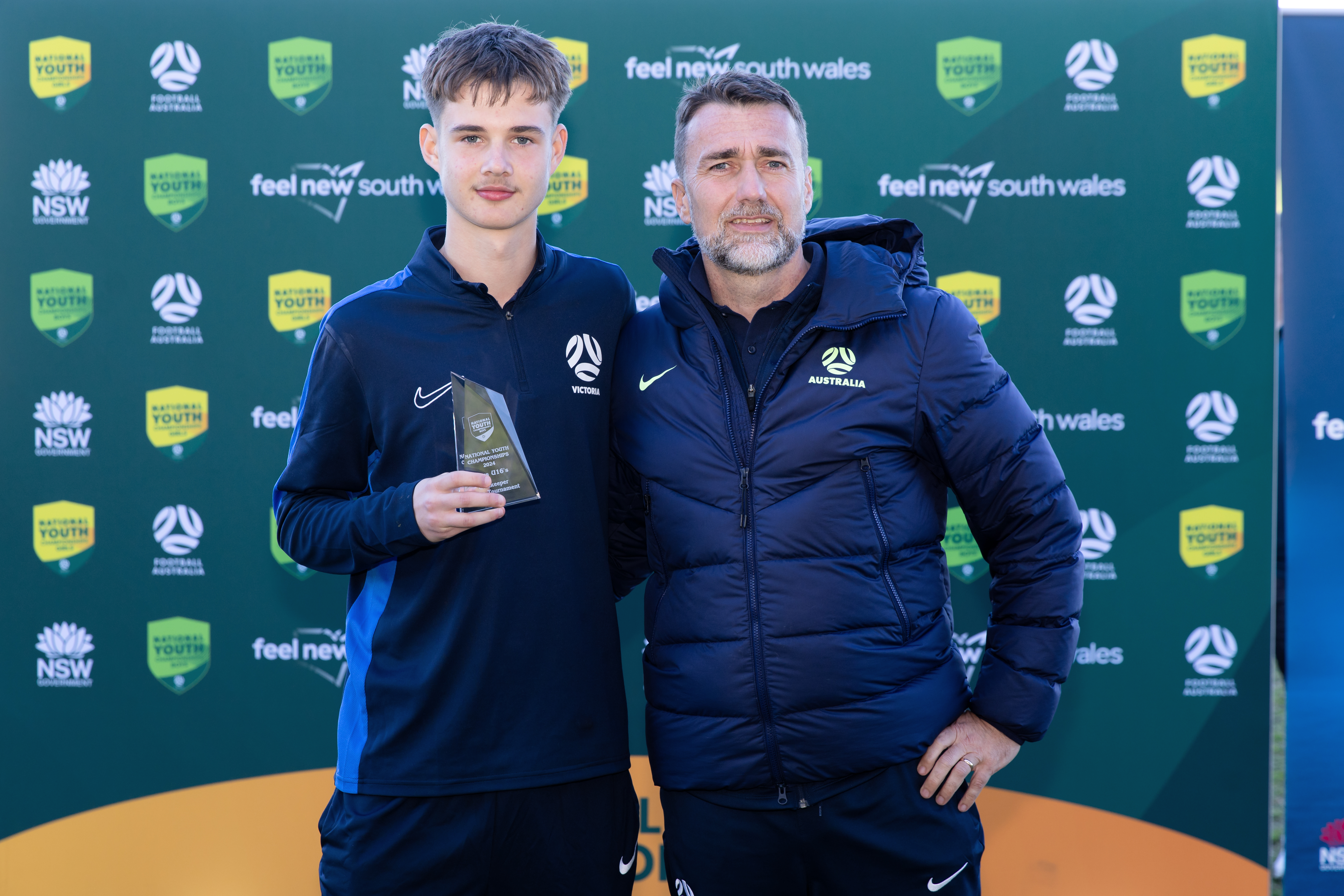 Subway Olyroos’ Goalkeeper coach, Neil Tate then presented the Under 16 Goalkeeper of the Tournament award to Oskar Von Schrenk from Victoria Blue.
