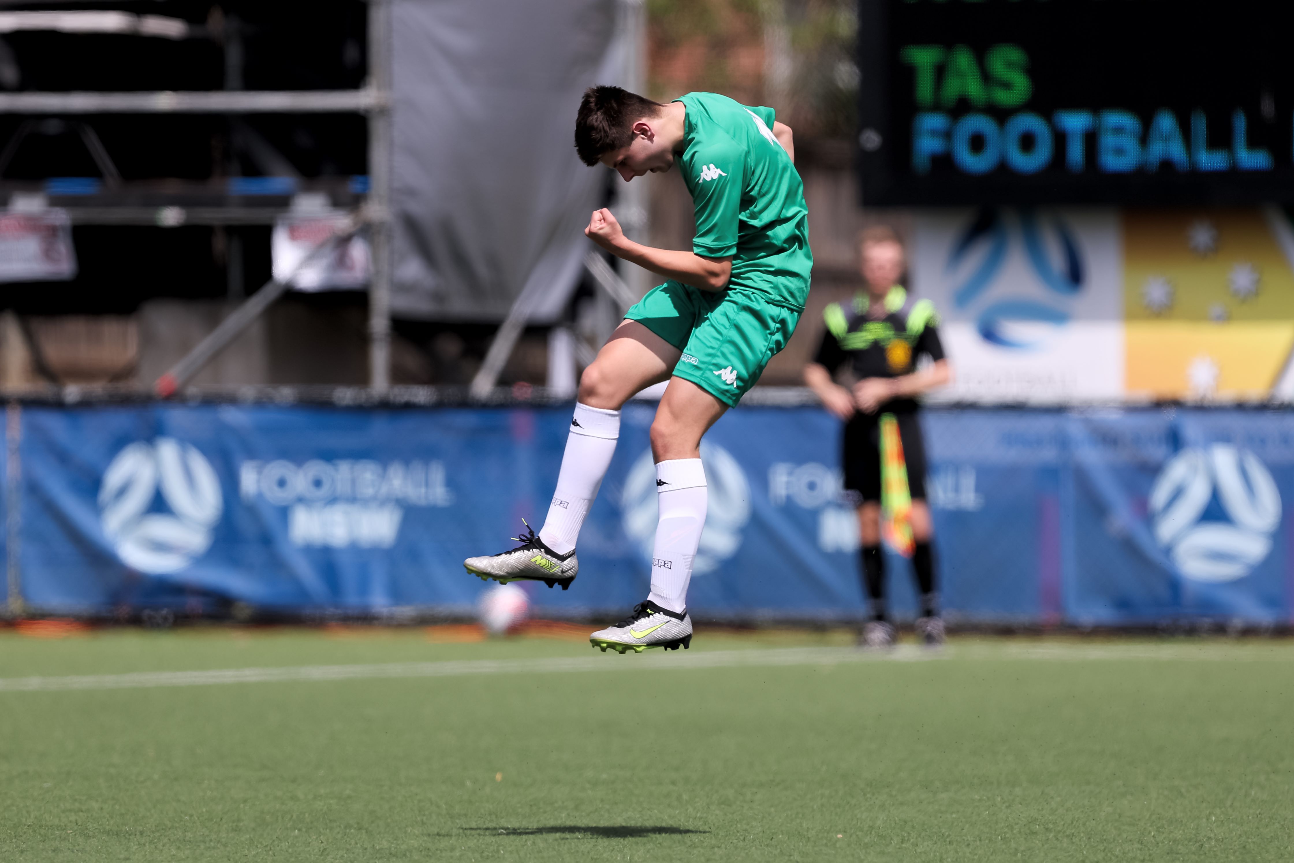 Football Tasmania celebrate a goal