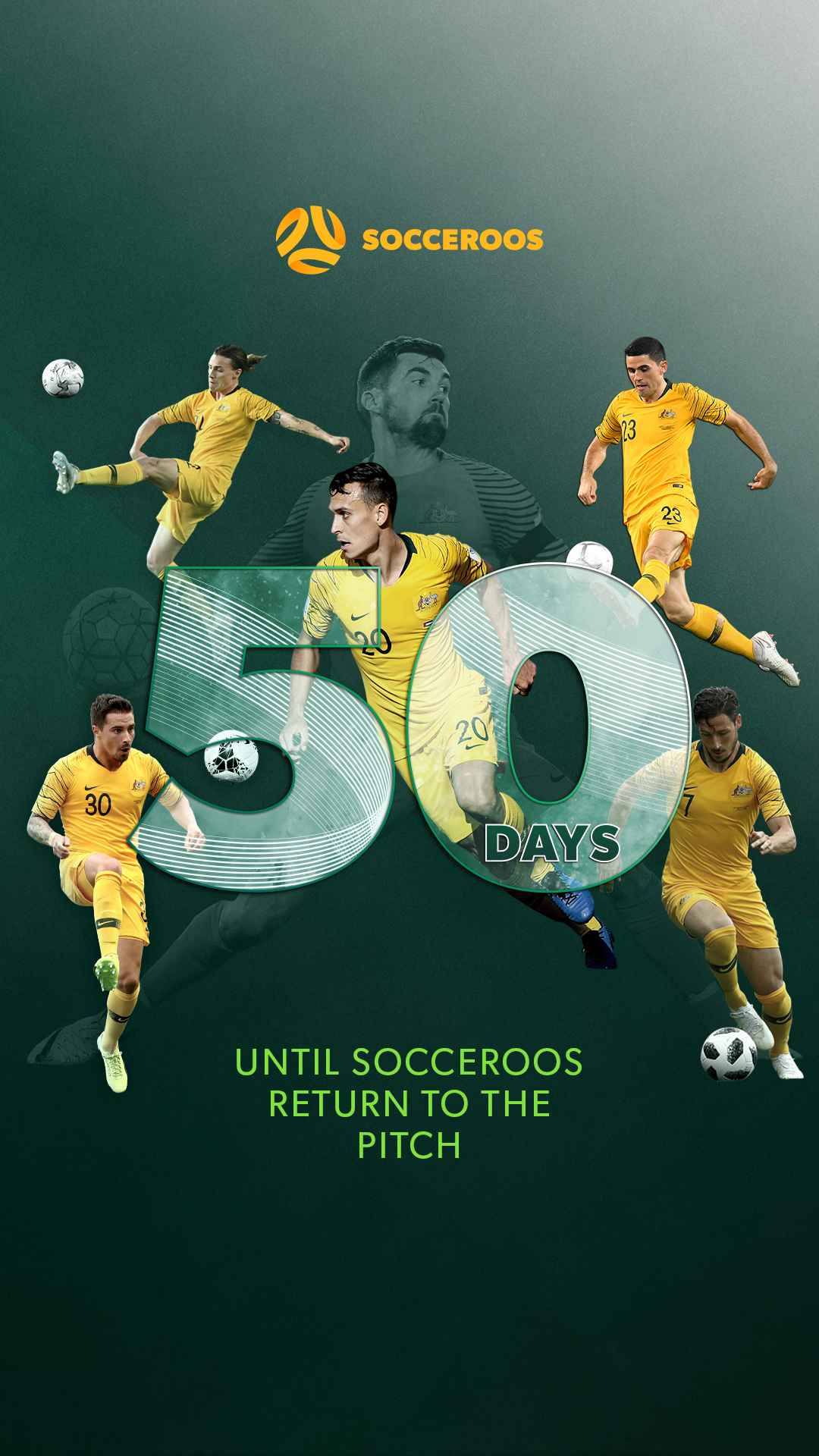 50 Days Until The Socceroos Return Wallpaper