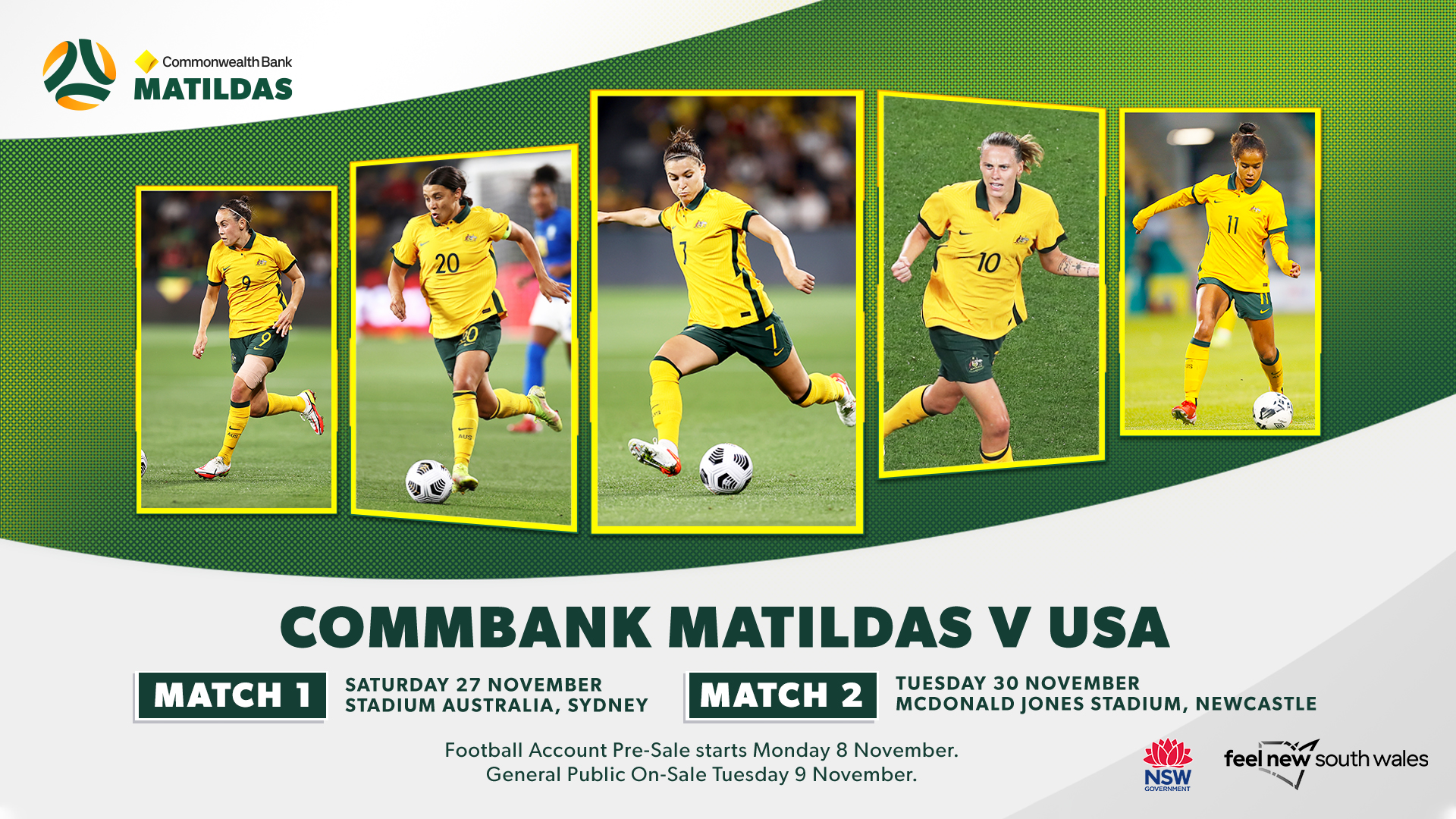 Commonwealth Bank Matildas set for blockbuster home series with current FIFA Womens World Cup Champions USA Football Australia