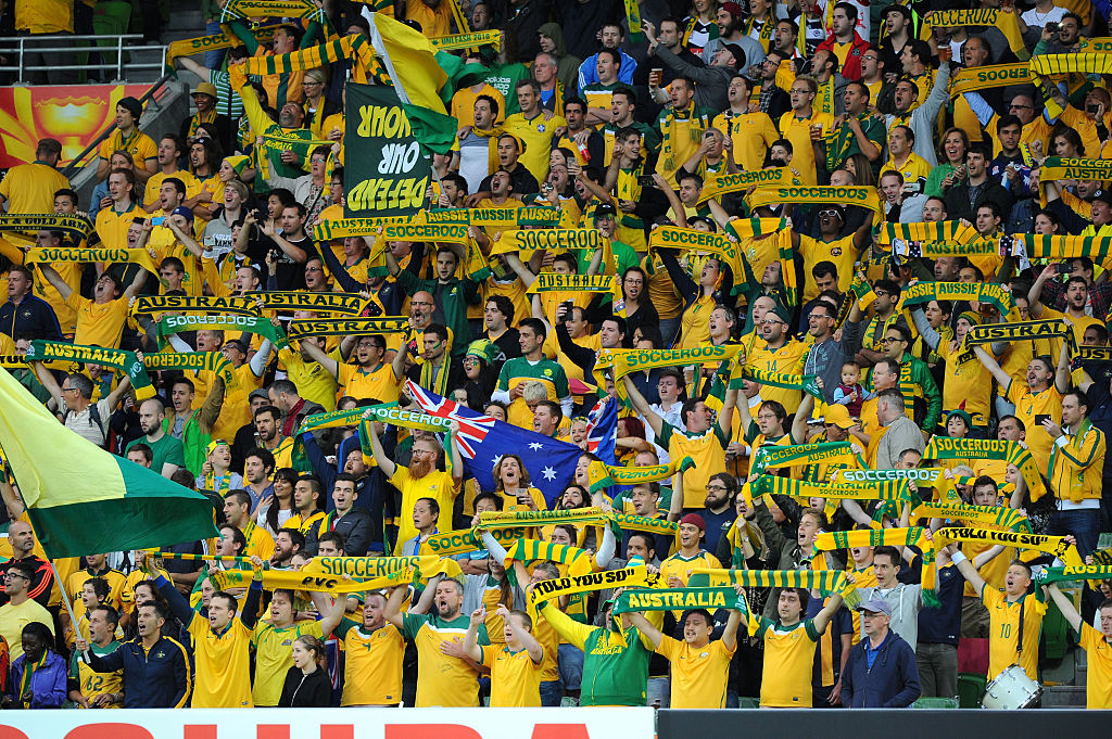 Socceroos fans support Australia at the 2015 AFC Asian Cup in Melbourne