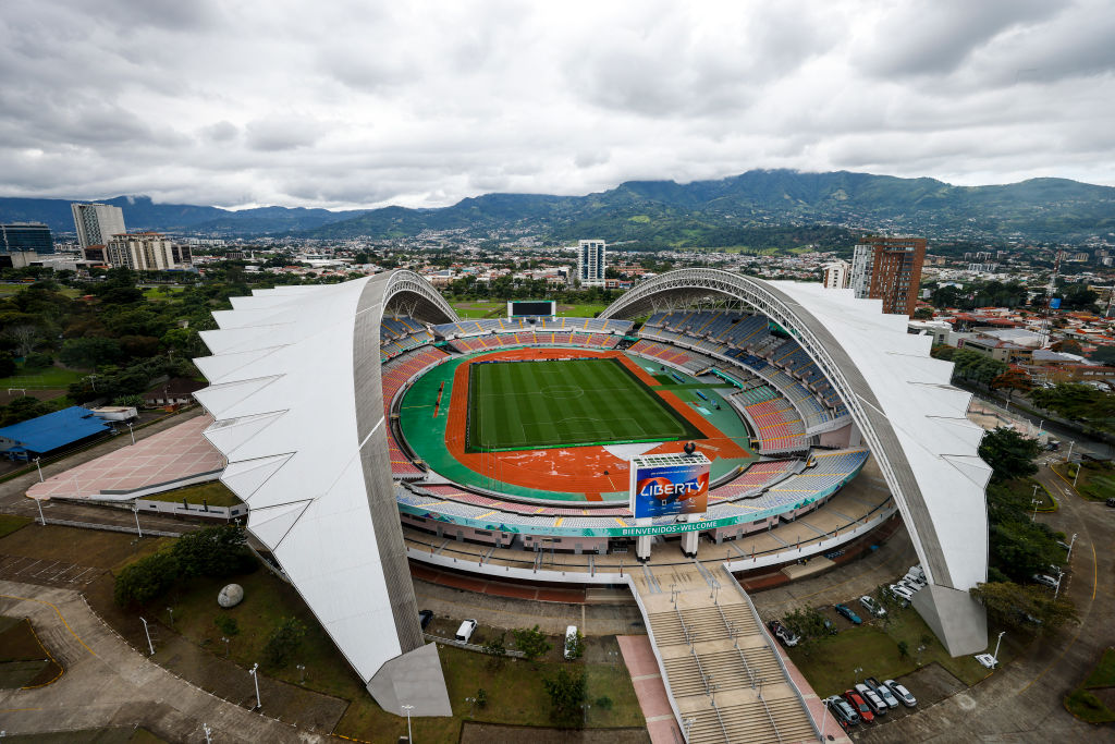 Una vista aérea del Estadio Nacional de Costa Rica antes de la Copa Mundial Femenina Sub-20 de la FIFA 2022 el 6 de agosto de 2022 en San José, Costa Rica.  (Foto de Buda Mendes - FIFA/FIFA vía Getty Images)
