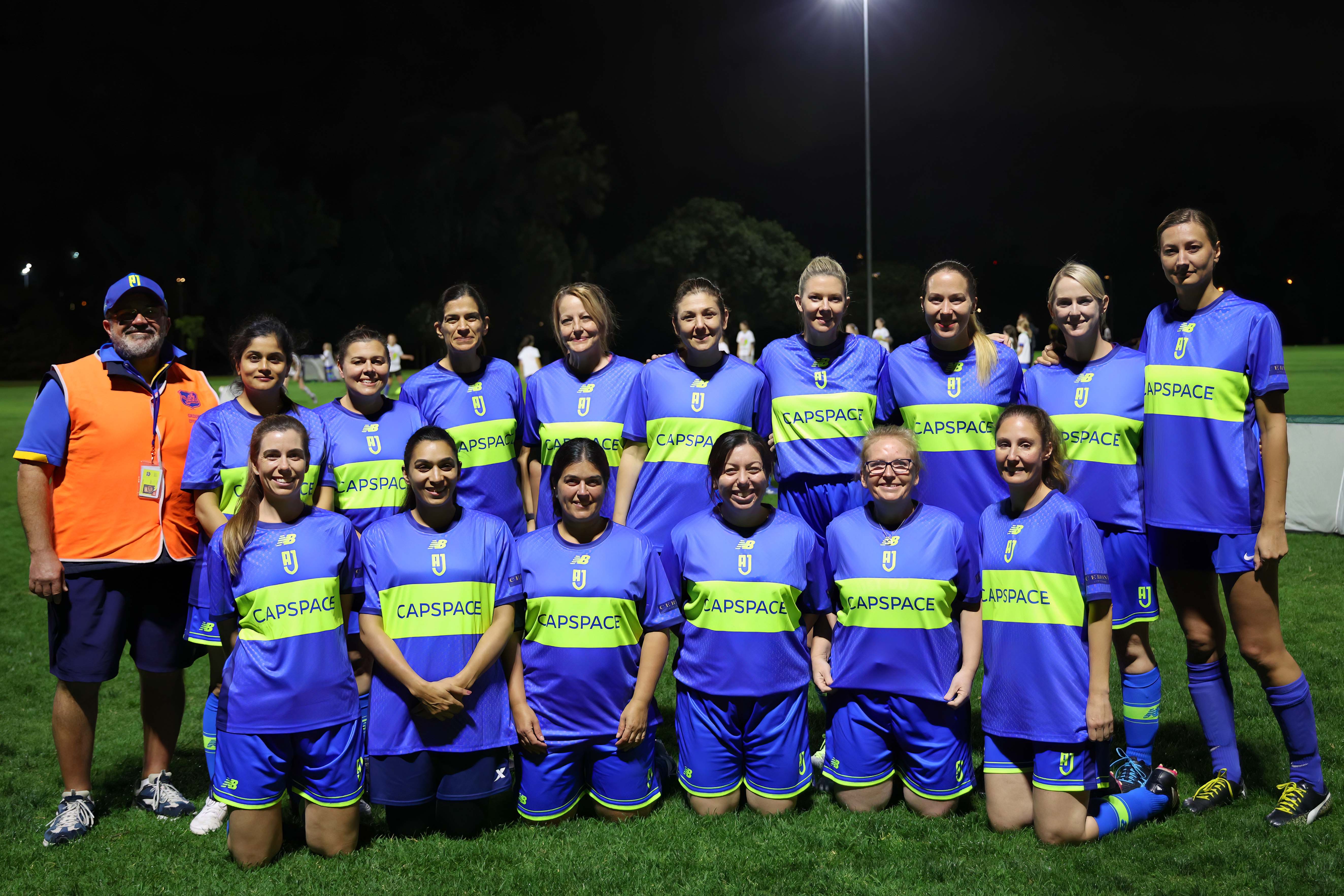 Abbotsford JFC Over 35's Team during the AFC Women’s Football Day Celebrations