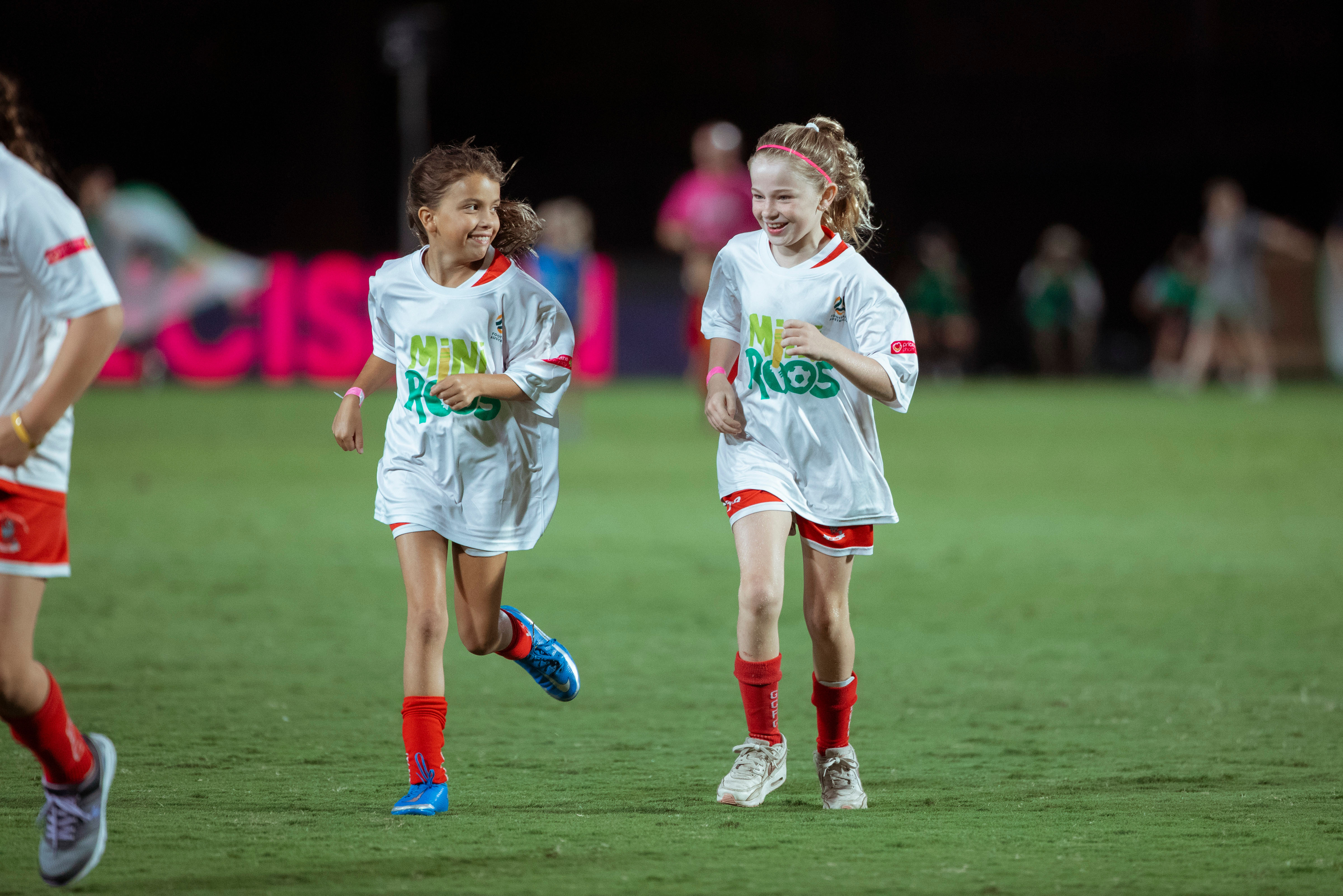 Priceline's MiniRoos Half-Time Heroes during the Cup of Nations. (Photo: Tiffany Williams/Football Australia)