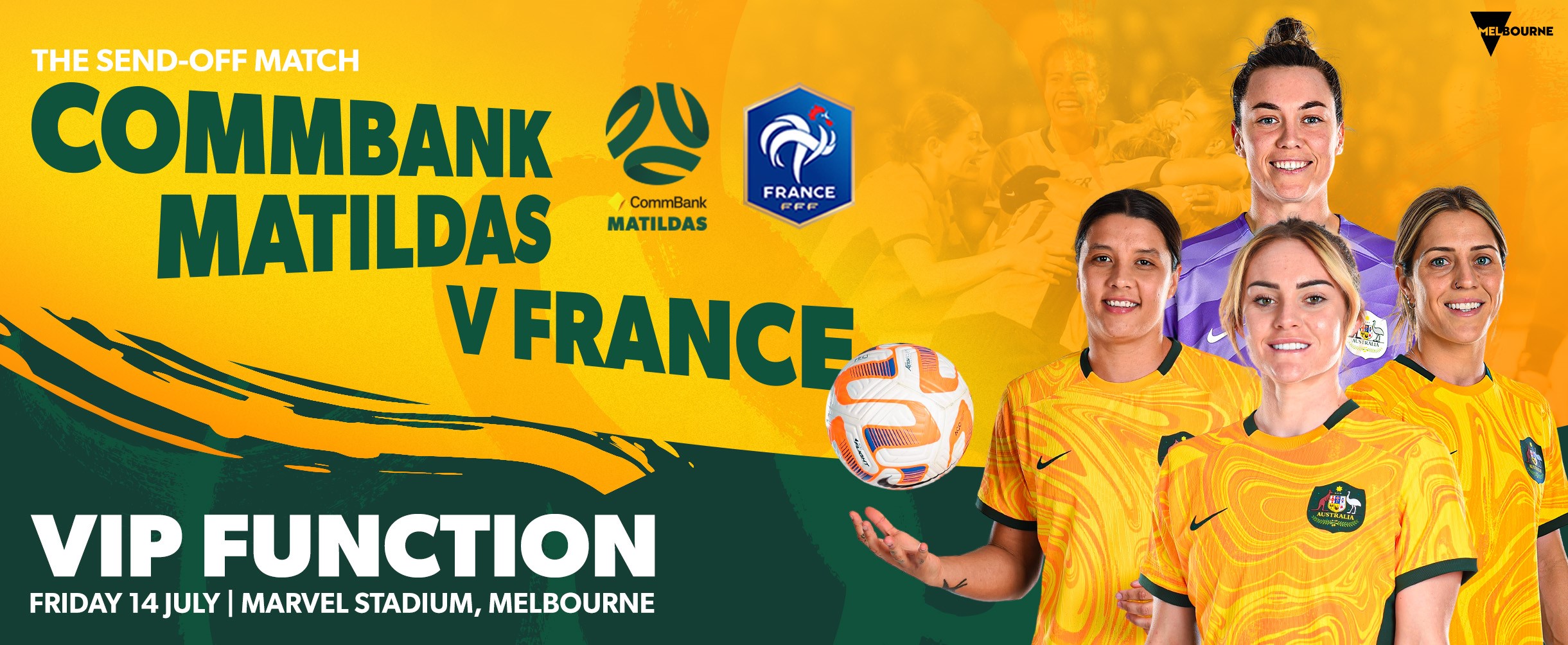 Ne manquez pas – réservez votre place dans le poste VIP de CommBank Matildas pour leur match contre la France