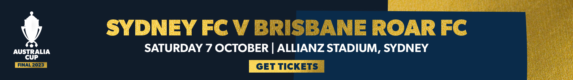 Australia Cup Final tickets banner