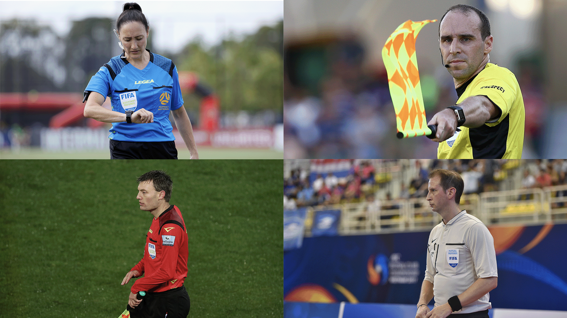 Sarah Ho, Nathan MacDonald, Lance Greenshields (Assistant Referees), and Darius Turner (Futsal)