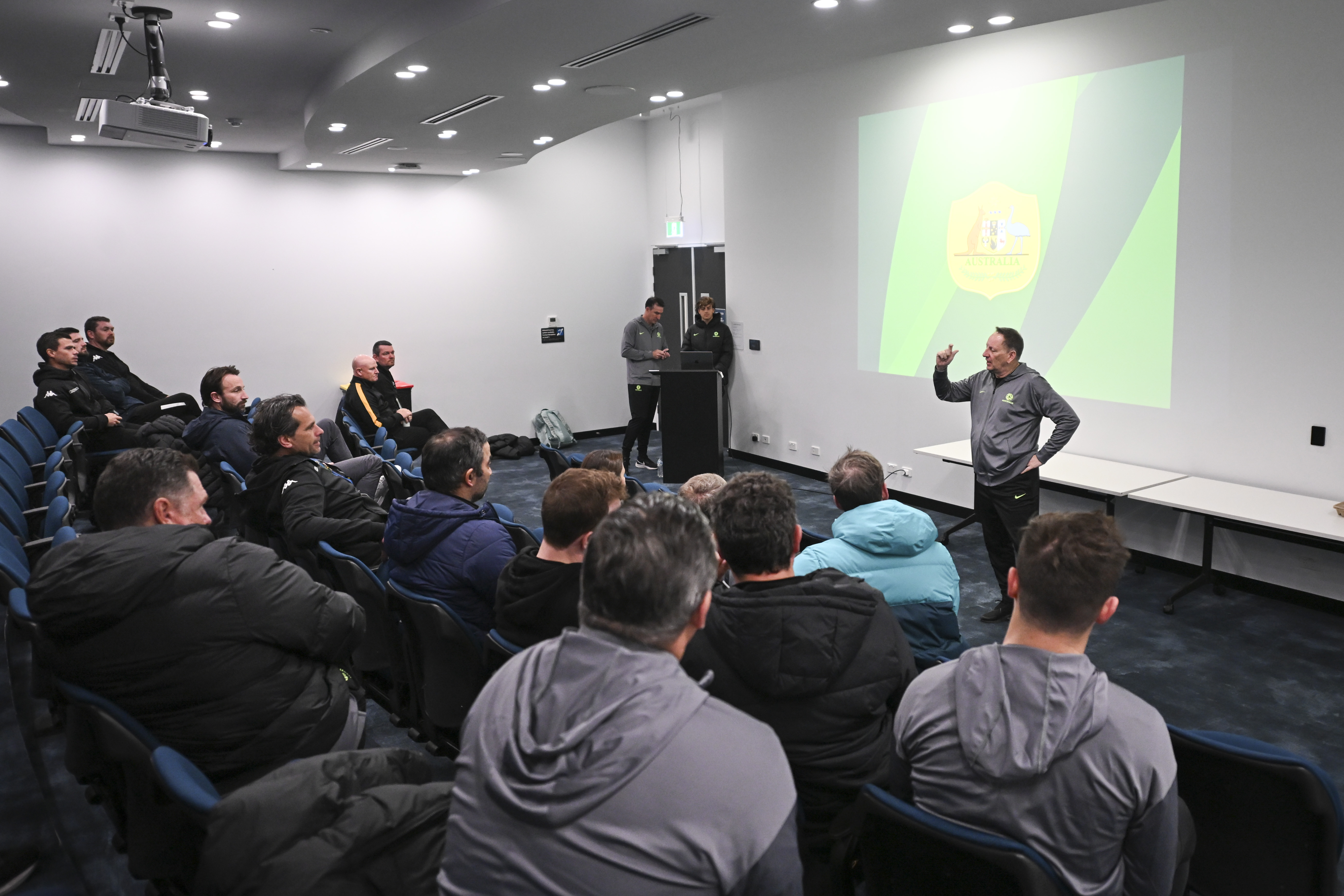 Member Federation Technical Directors and Coaches listen attentively 