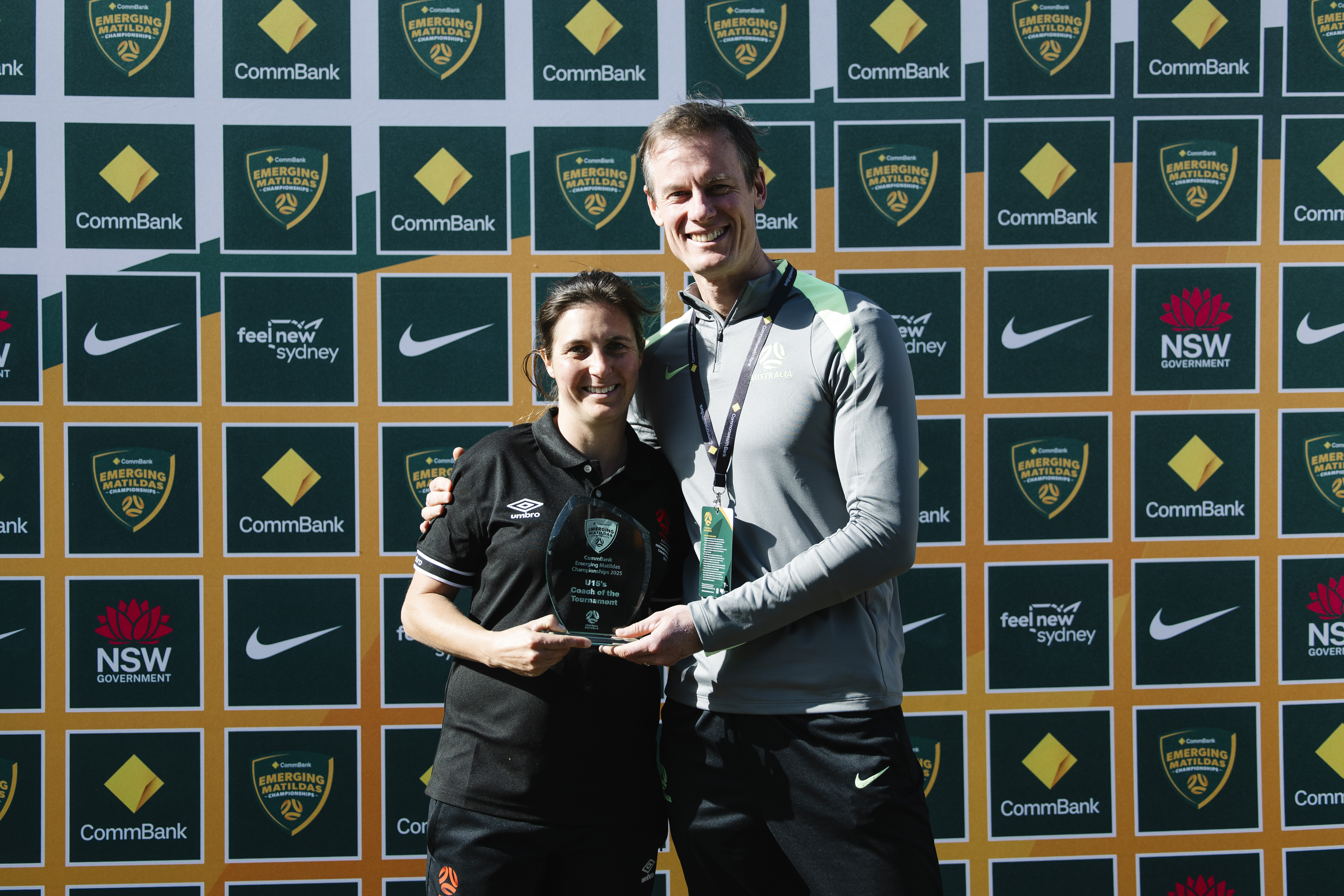 General Manager of Coach Education and Futsalroos Head Coach, Miles Downie presetned the Coach of the Tournament awards. Photo Misch Bocska/Football Australia