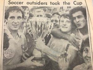Brisbane City with the first ever NSL Cup in 1997