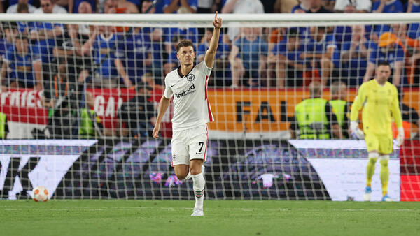 Ajdin Hrustic after scoring in the Europa League Final penalty shootout vs Rangers