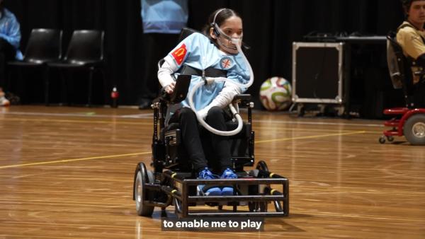 Rebecca Evans on the important role Powerchair Football plays in her life.