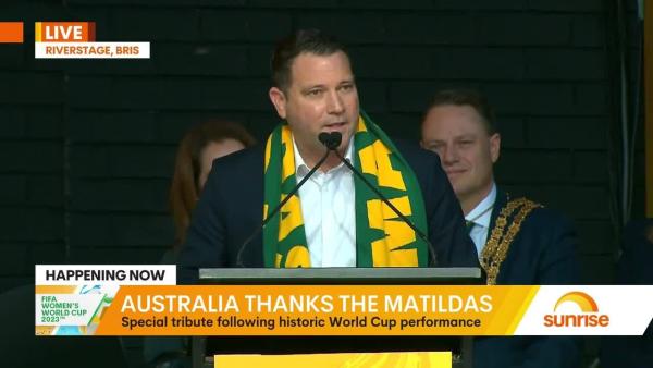 Hear from Football Australia CEO, James Johnson, at today's CommBank Matildas' celebrations at Riverstage, Brisbane